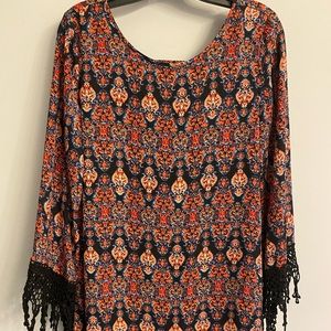 Lovemarks dress, black, red, blue, size small